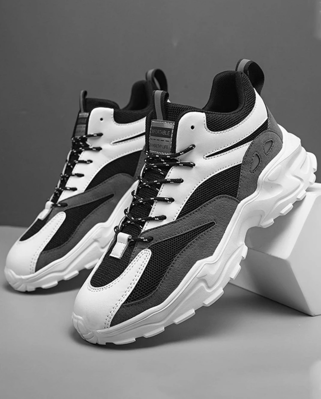Men Letter Graphic Chunky Sneakers