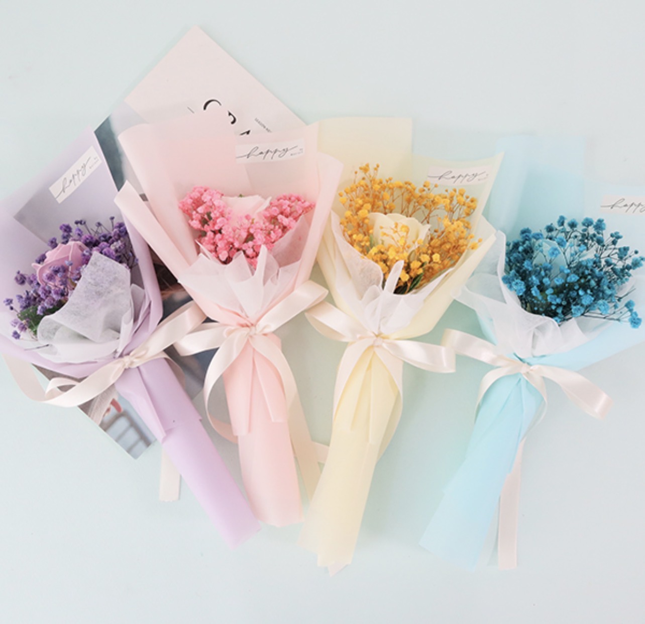 single rose mist bouquet