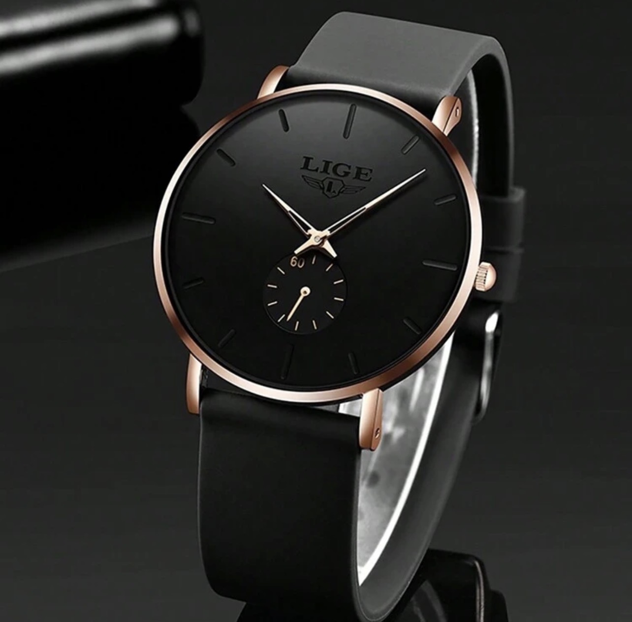 LIGE Minimalist Ultra-Slim Mens Quartz Watch