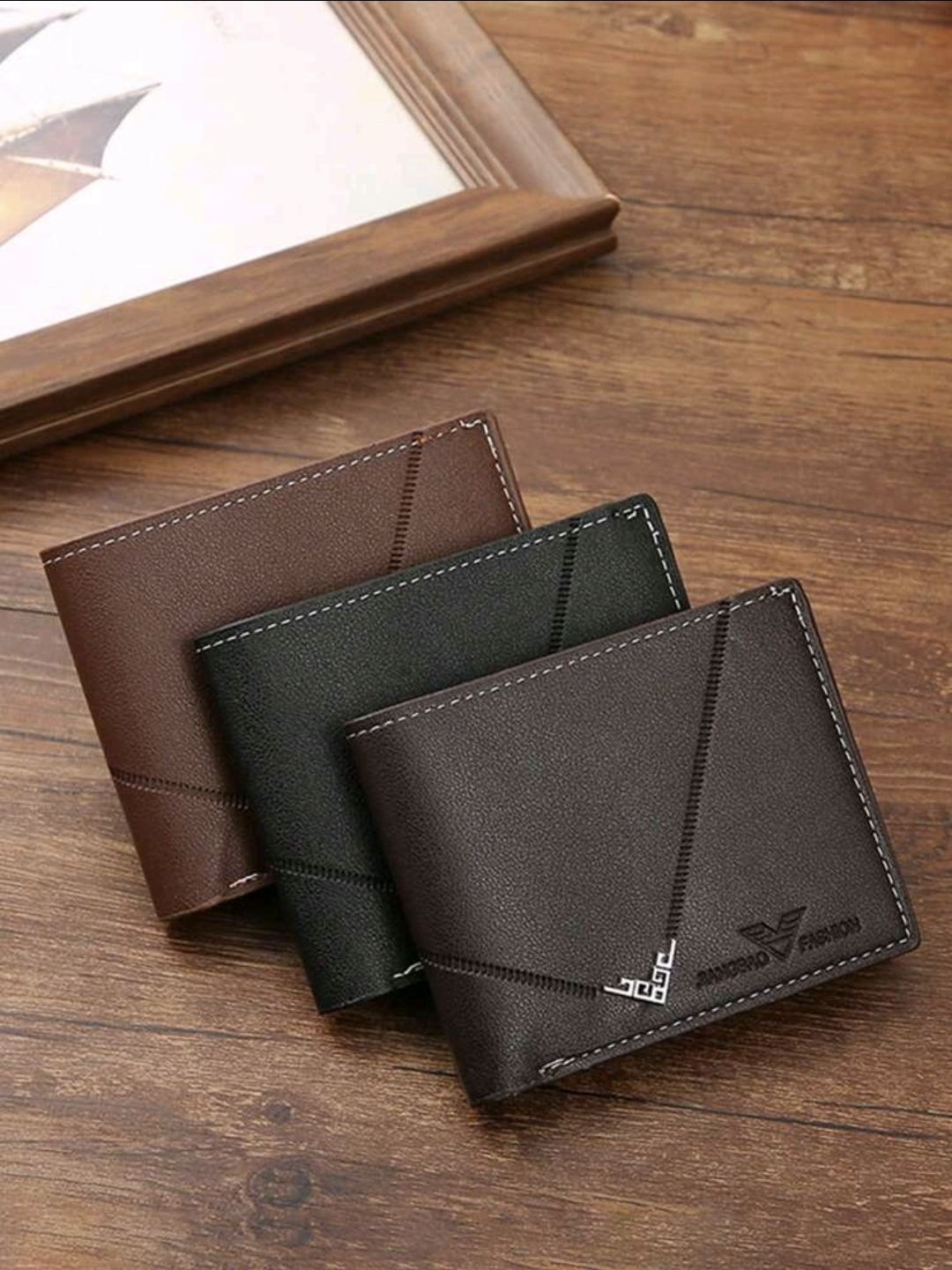 Men Leather Short Wallet