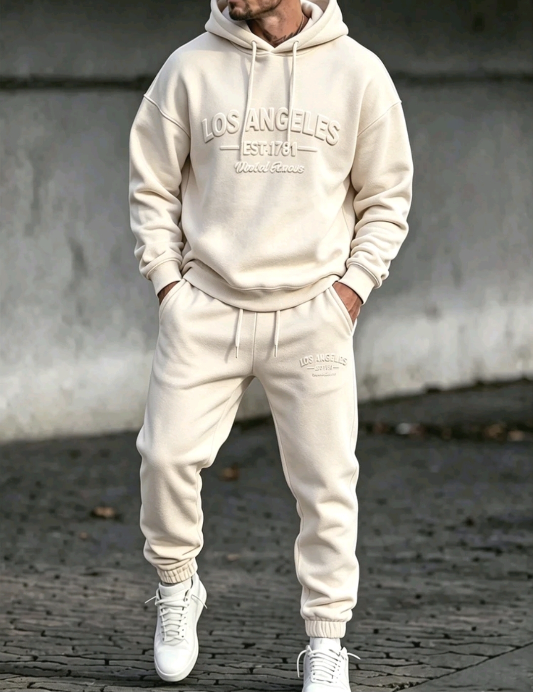 Men Hoodie and Sweatpants 2 Pieces Set