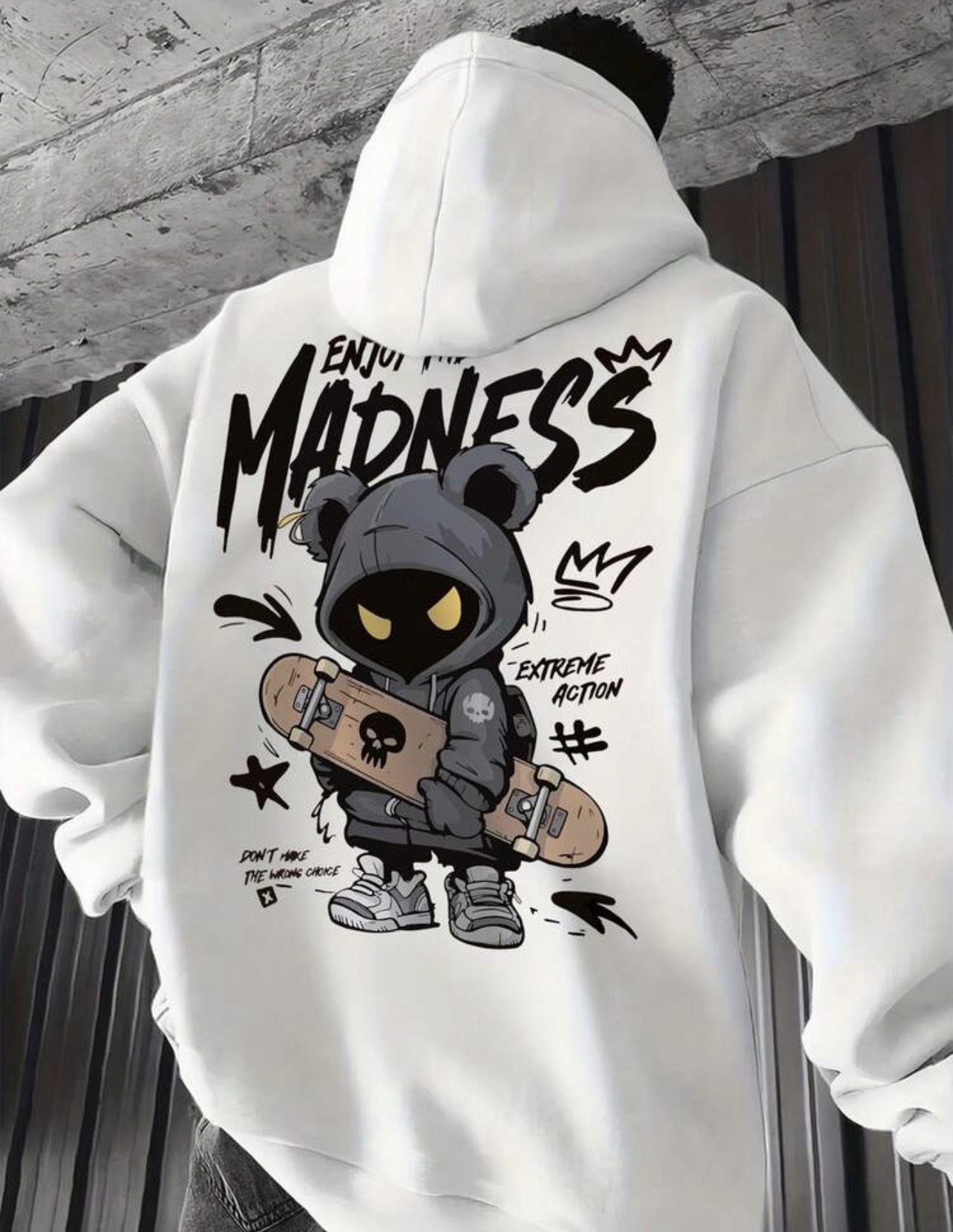 Pocket Drawstring Loose Hoodie Sweatshirt