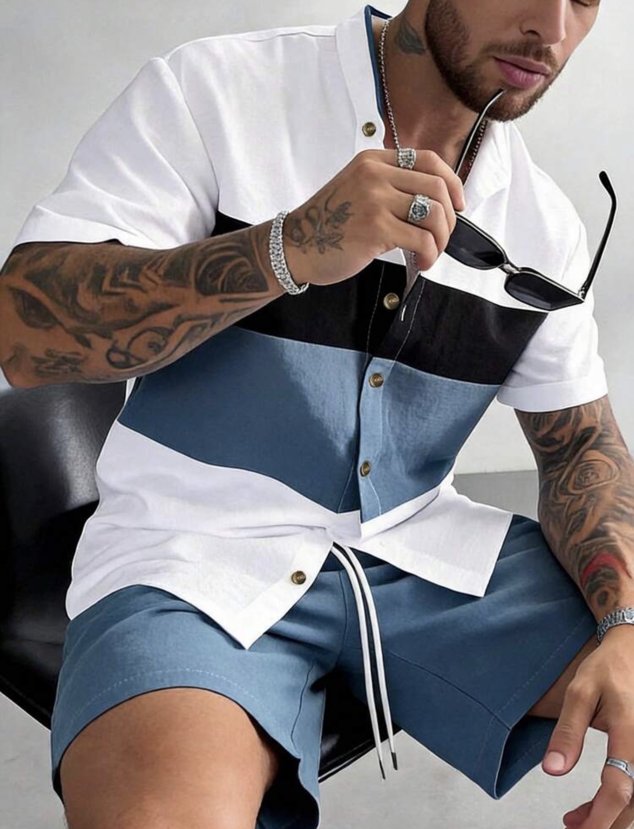 Men Loose Casual Fashion 2-Piece Set