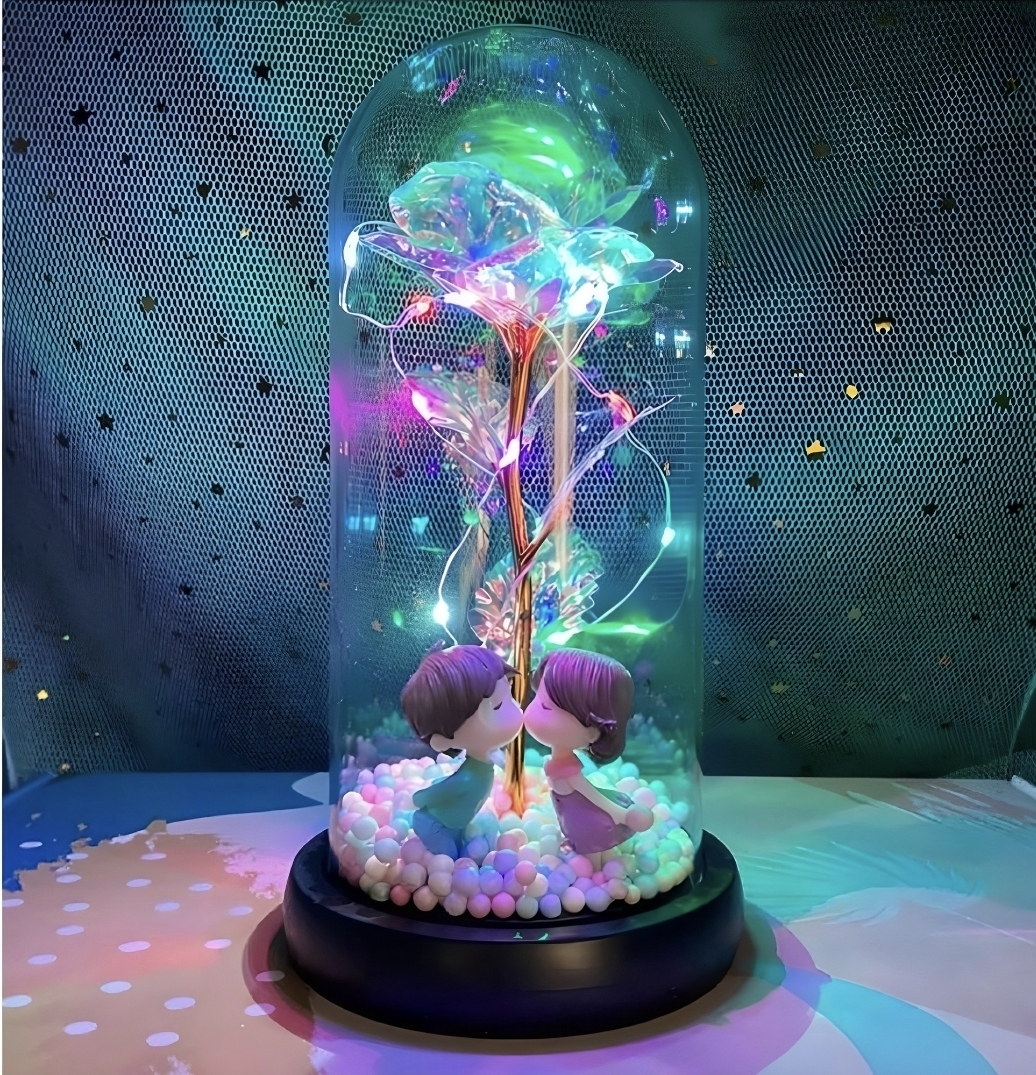 Proposal LED hologram rose night light