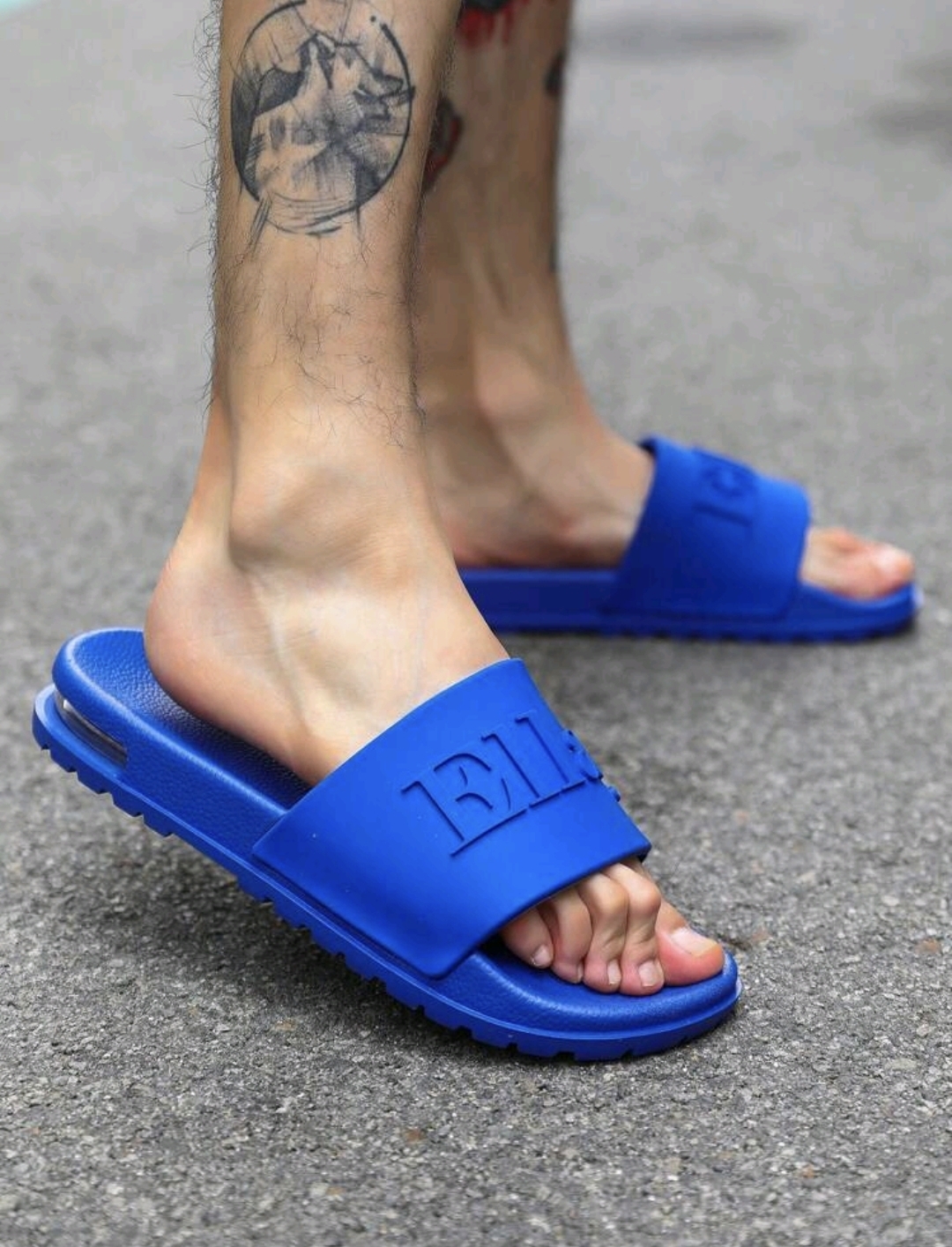 Men Letter Graphic Single Band Slippers