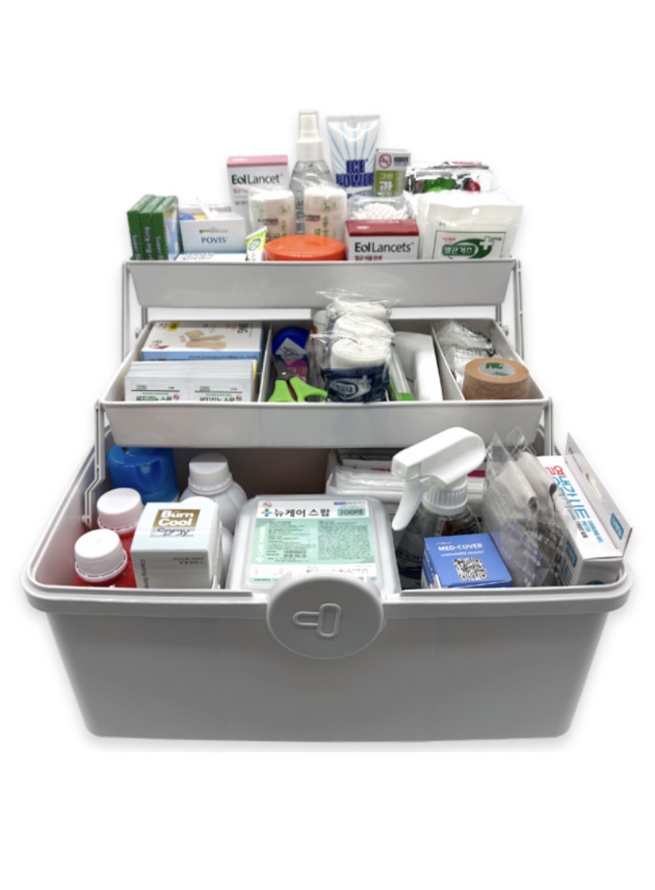 (Most storage capacity) Medall 3-tier first aid kit extra large set