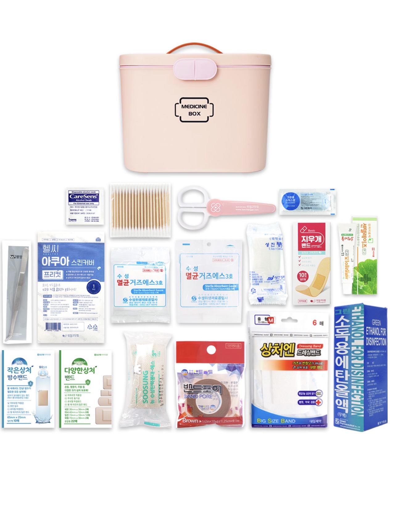 Healthy Madison first aid kit pink B 17-piece set, 1 set