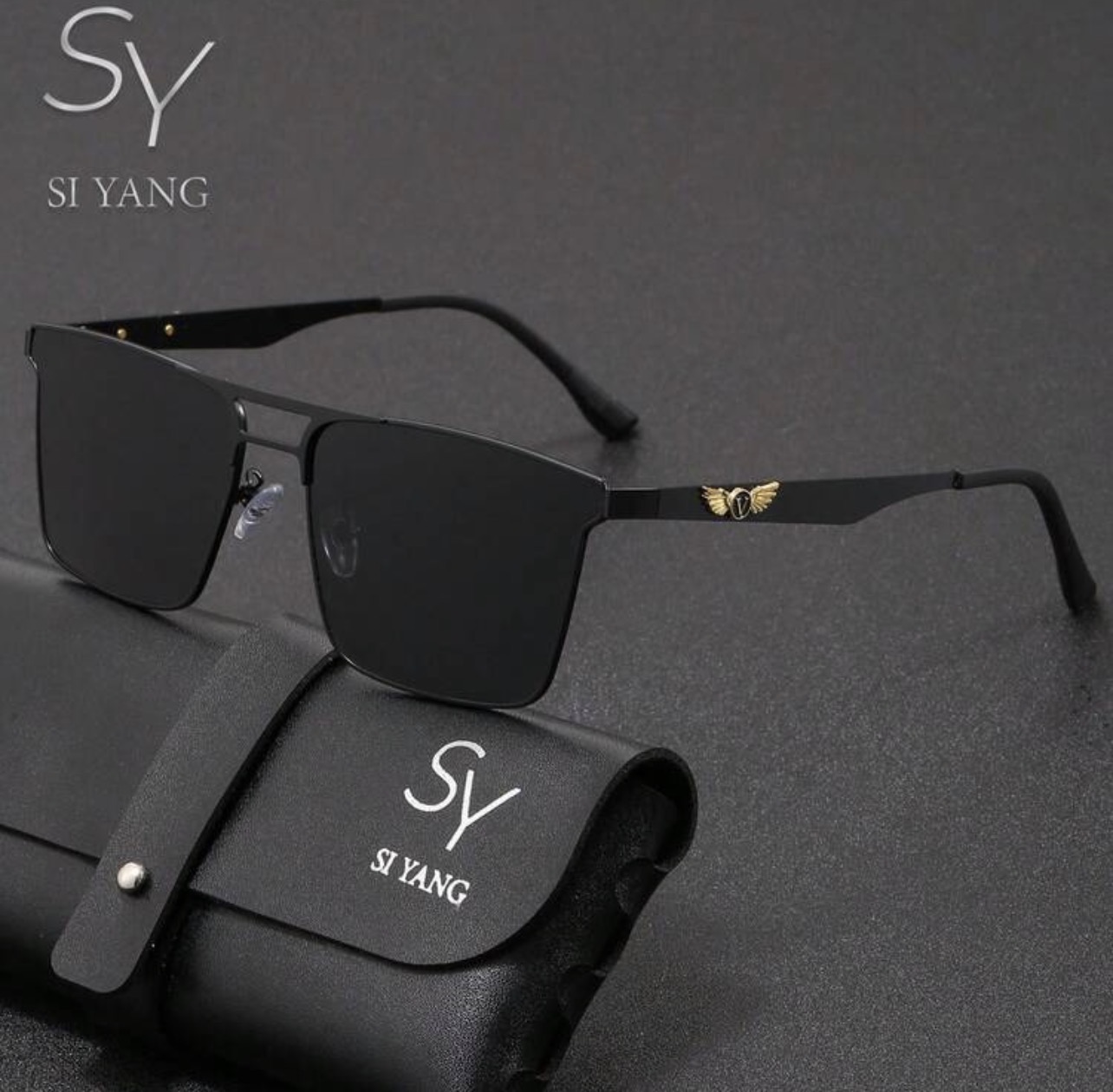 1 Pair unisex Metal Casual Square Frame Personalized Fashion Glasses