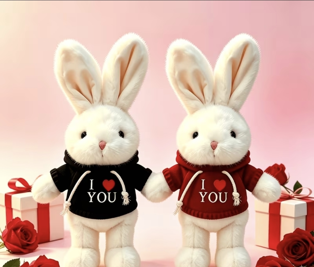 Cute Bunny Plush Toy, Rabbit Plush Toy with Long Ears 40cm/15.7-inch