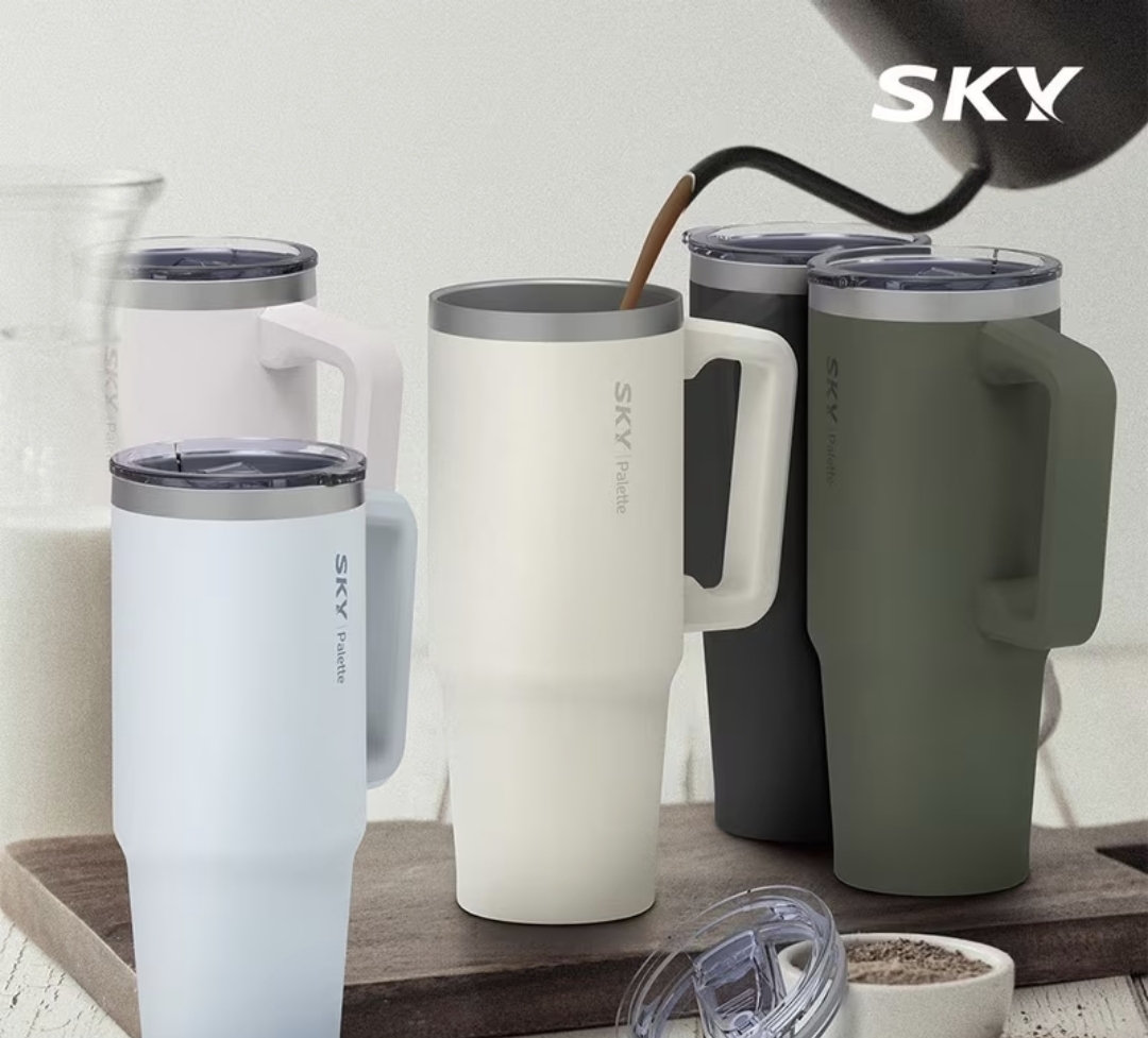 Stainless Steel Tumbler with Straw Set, 900ML (Large Capacity 30Oz) - Keeps Drinks Hot/Cold