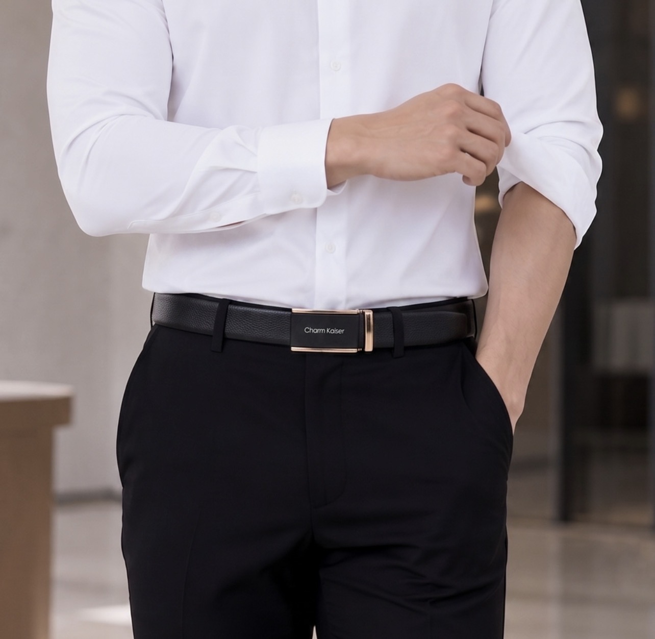 Charm Kaiser Mens Automatic Dress Belt – Premium Casual Fashion Belt