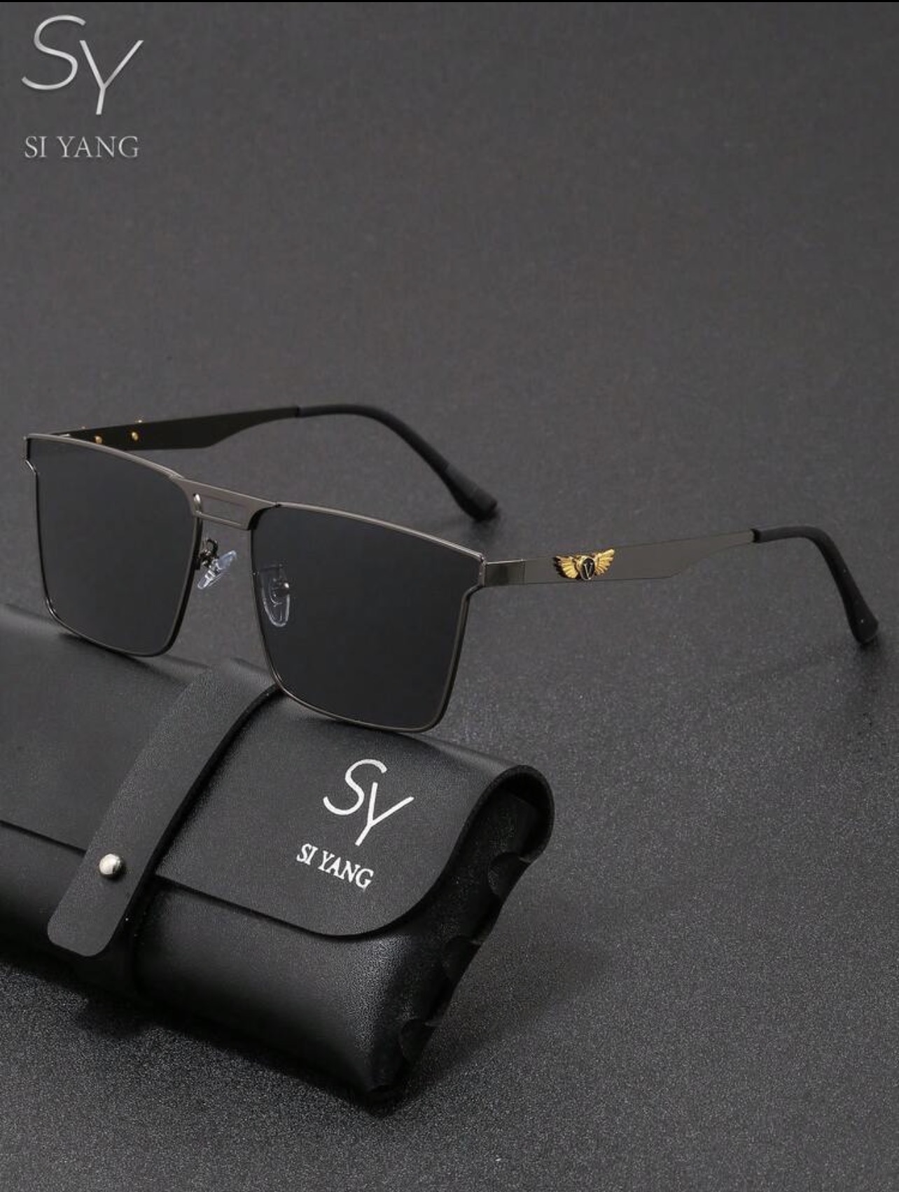 1 Pair unisex Metal Casual Square Frame Personalized Fashion Glasses