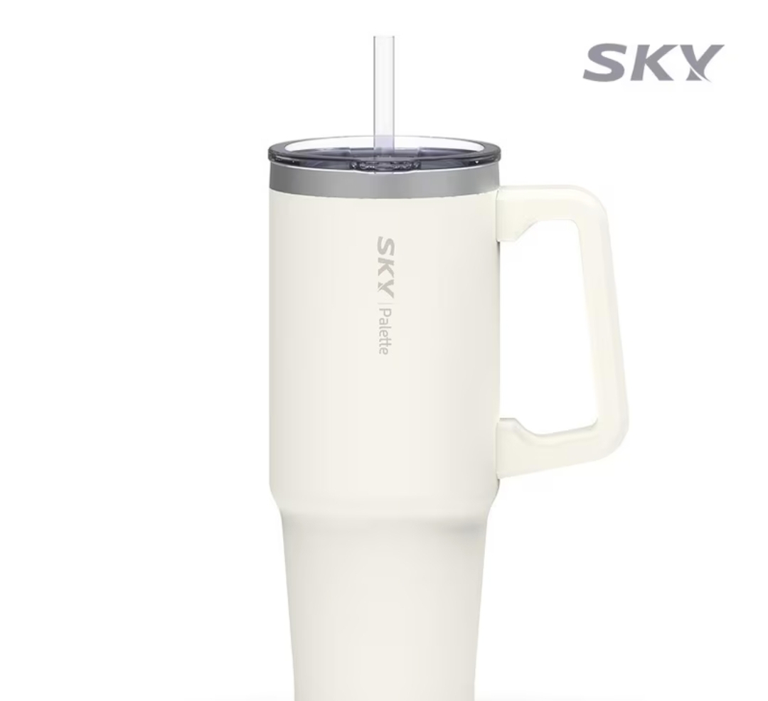Stainless Steel Tumbler with Straw Set, 900ML (Large Capacity 30Oz) - Keeps Drinks Hot/Cold