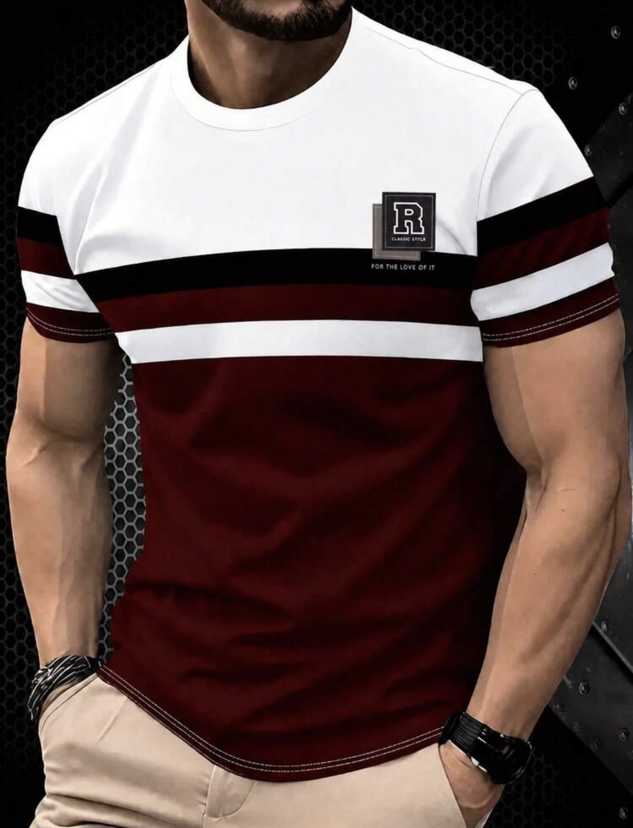KOVSEE Mens Graphic Print Short Sleeve T-Shirt