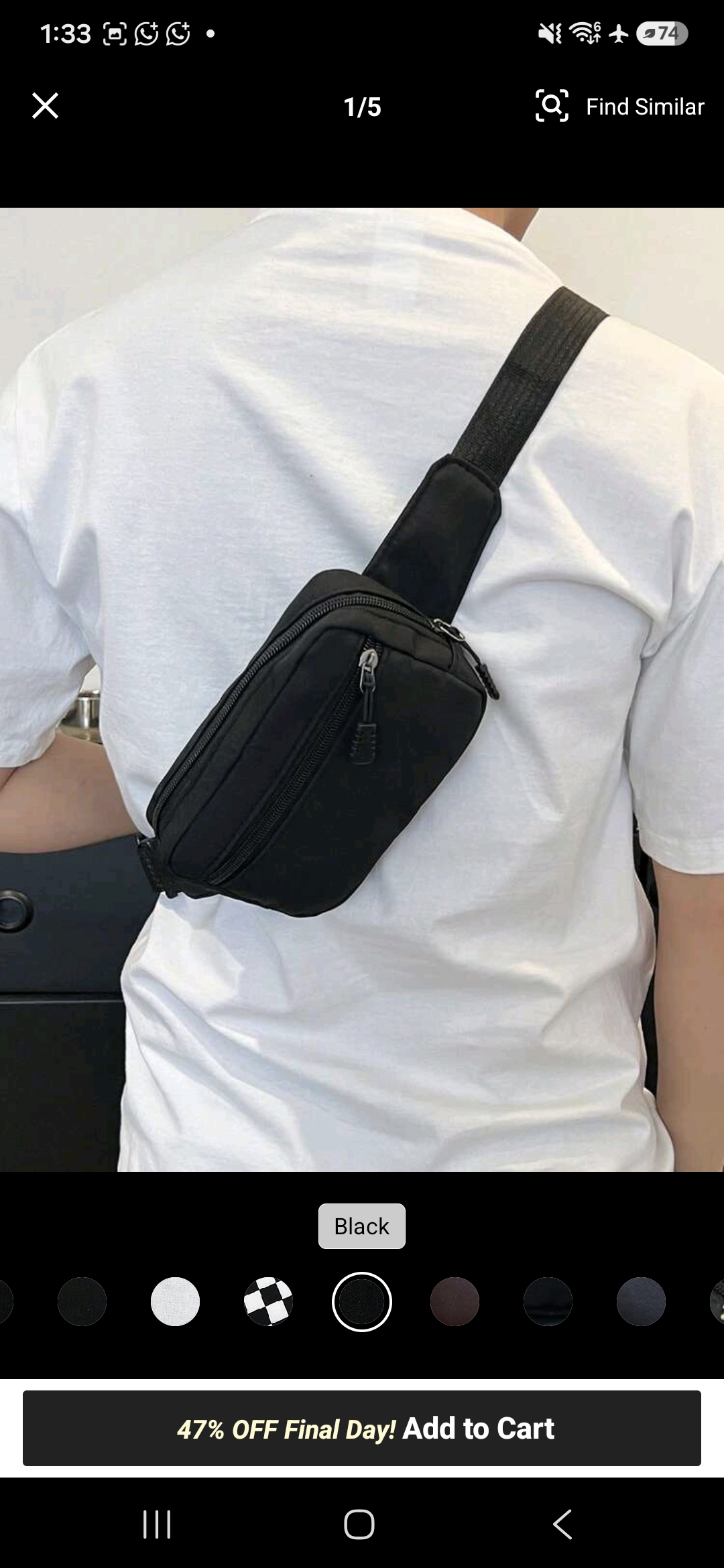 Men Chest Bag, Phone Wallet Pouch Belt Bag Festival