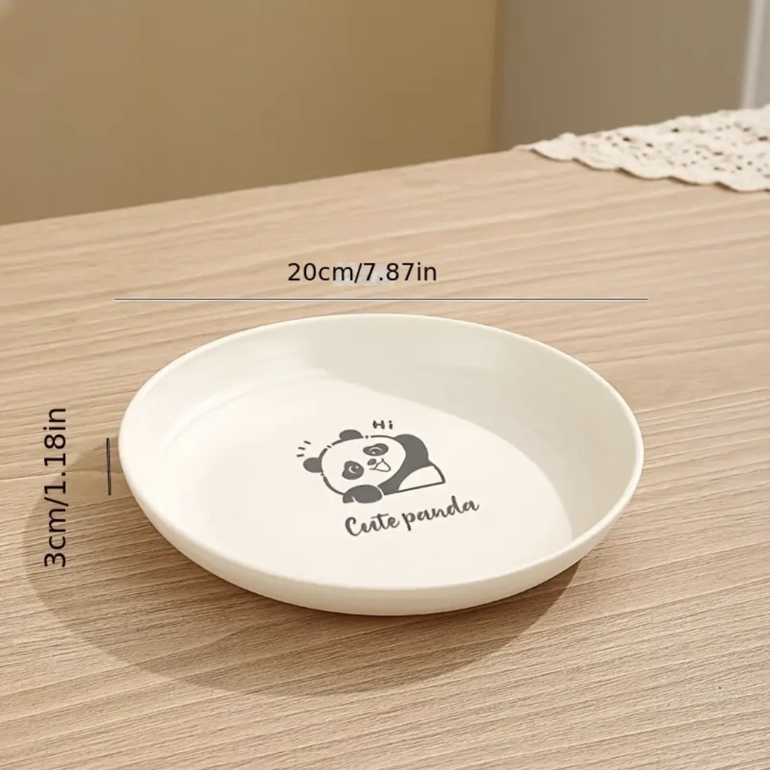 Creamy Round Plastic  Plate