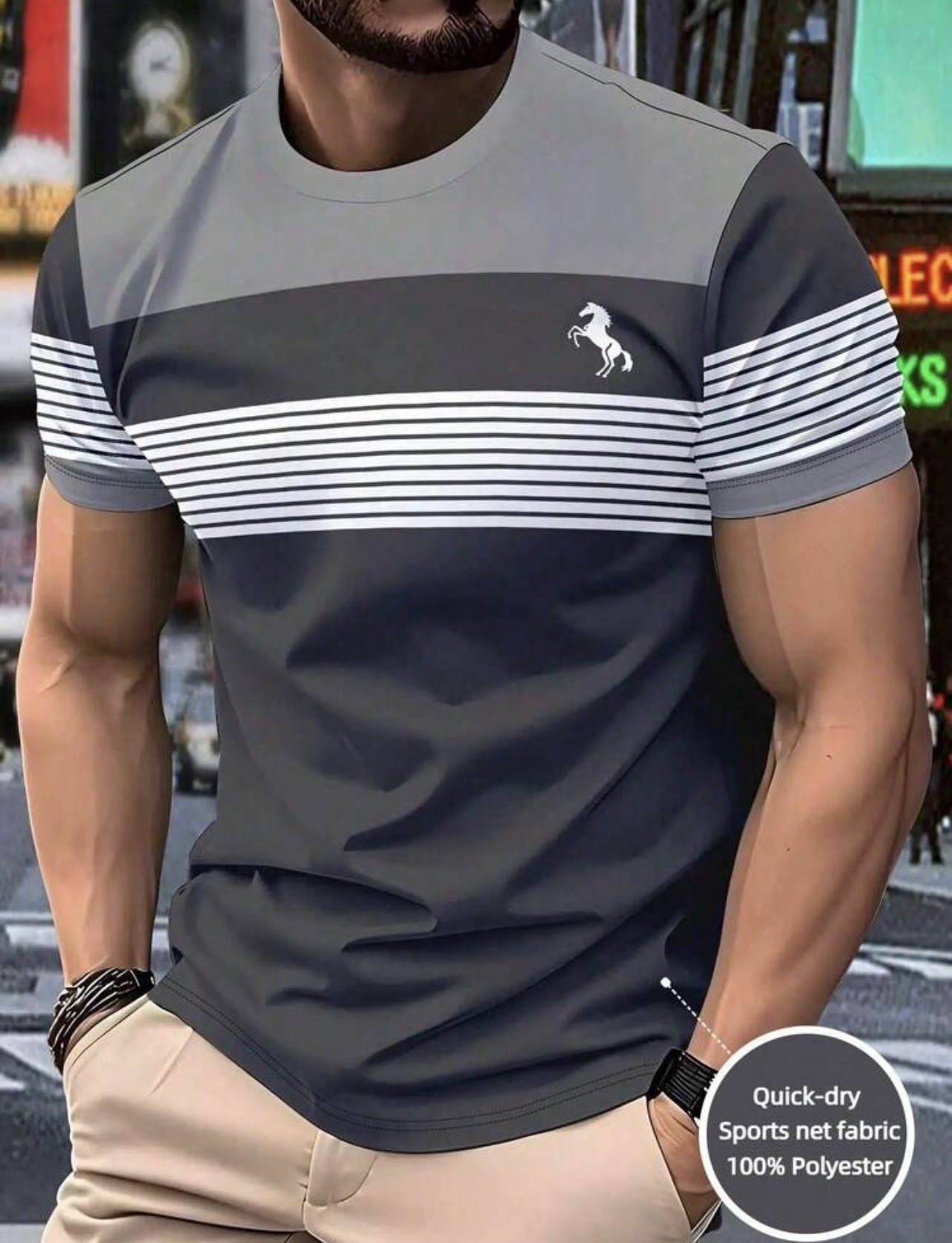 KOVSEE Mens Casual Sports T-Shirt