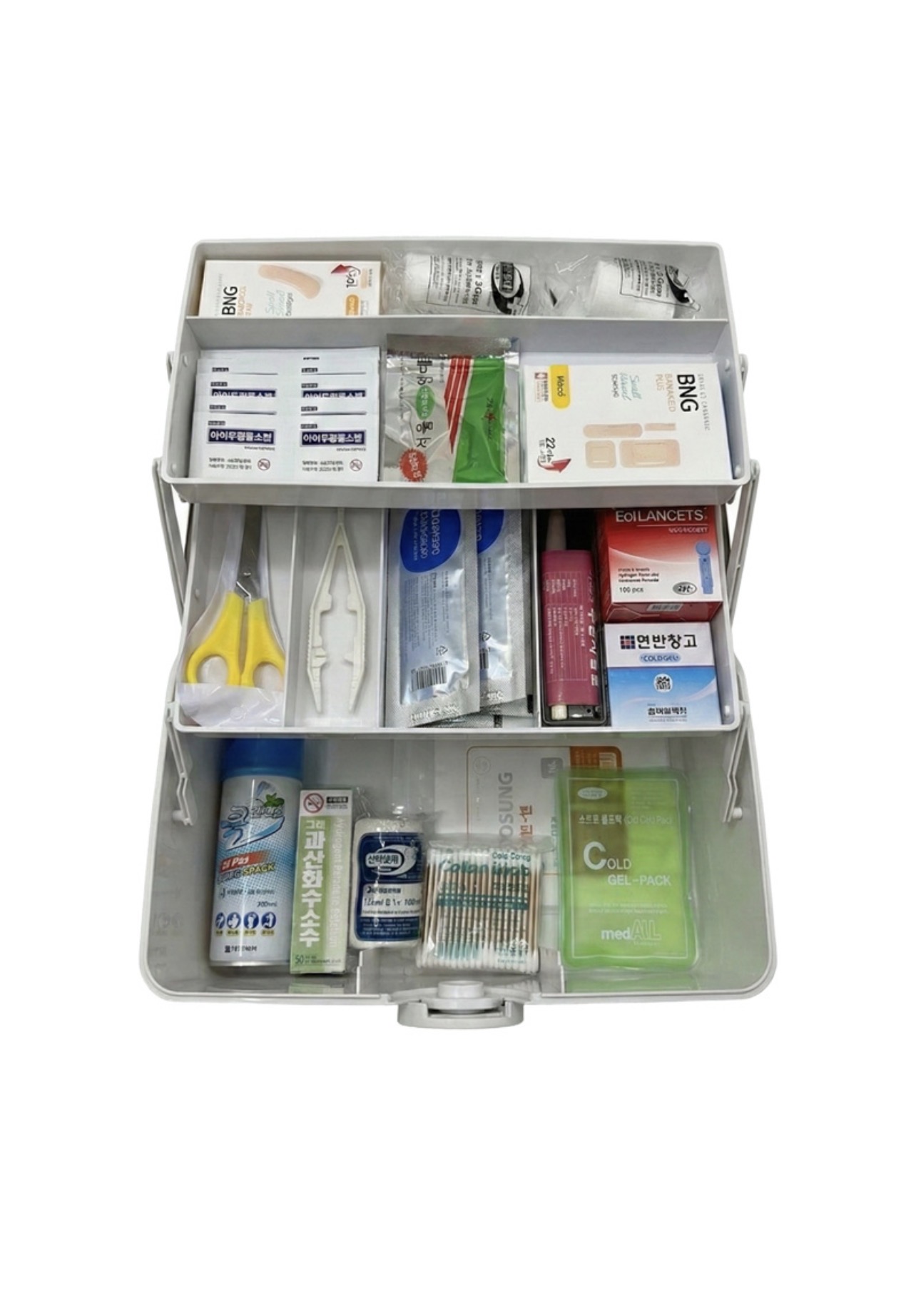 (Most storage capacity) Medall 3-tier first aid kit extra large set