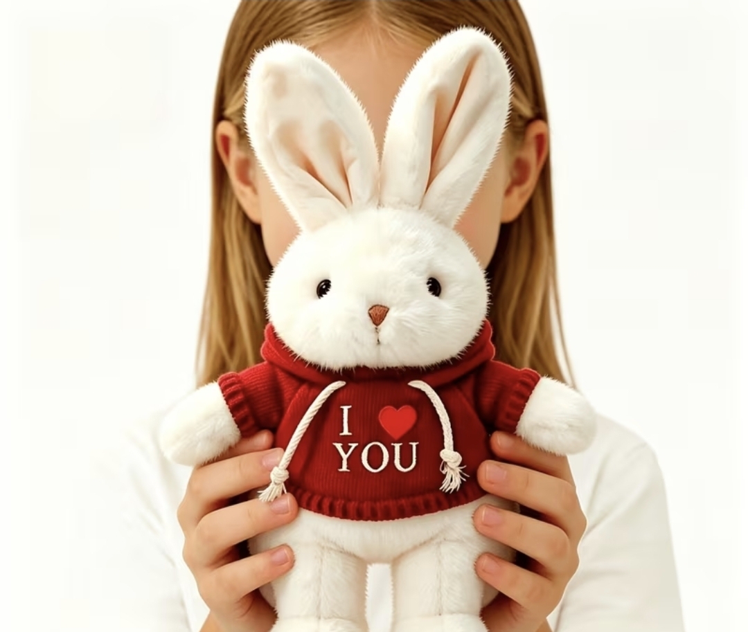 Cute Bunny Plush Toy, Rabbit Plush Toy with Long Ears 40cm/15.7-inch