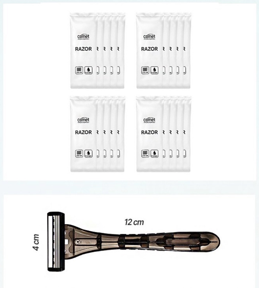 Comet triple blade disposable razor, 20 -pack