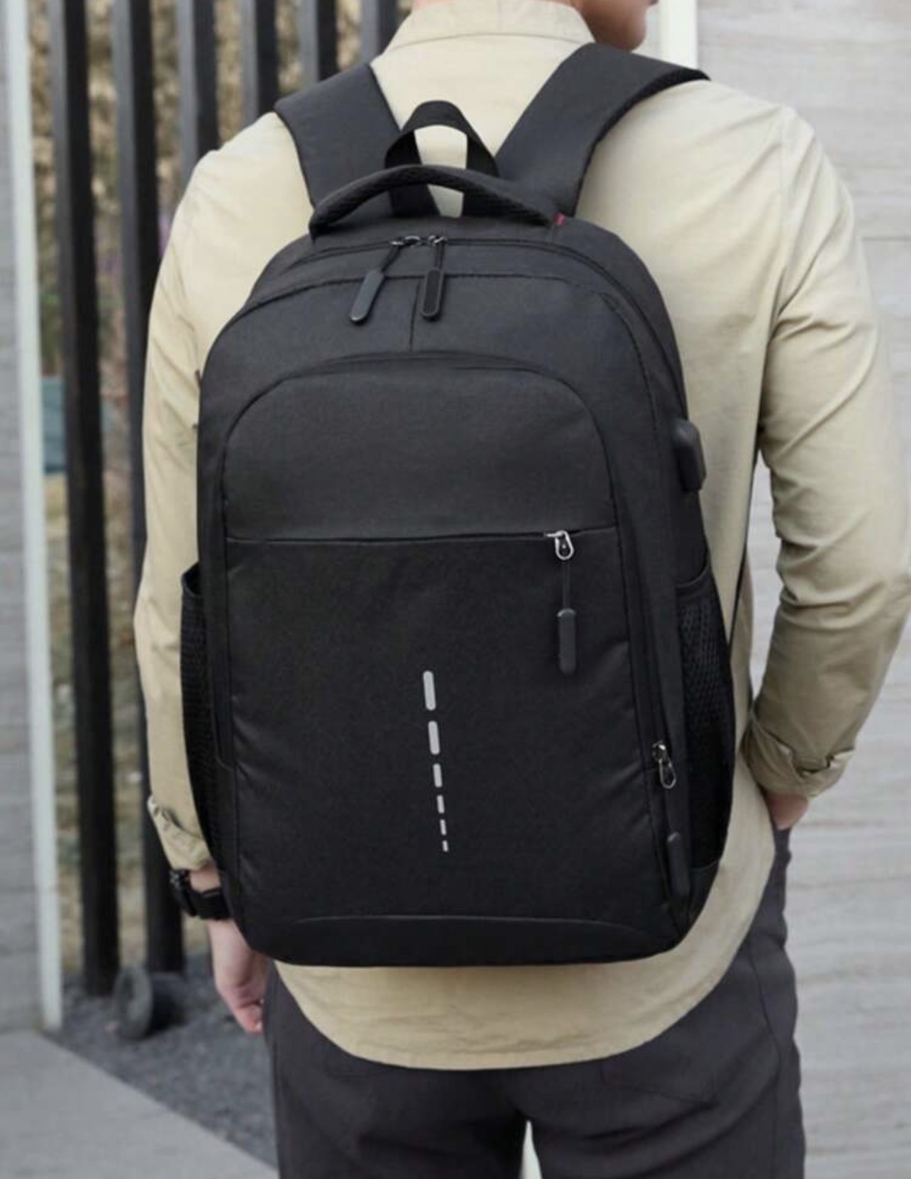 Men PU Leather Sling Bag Shoulder Strap Travel Bag