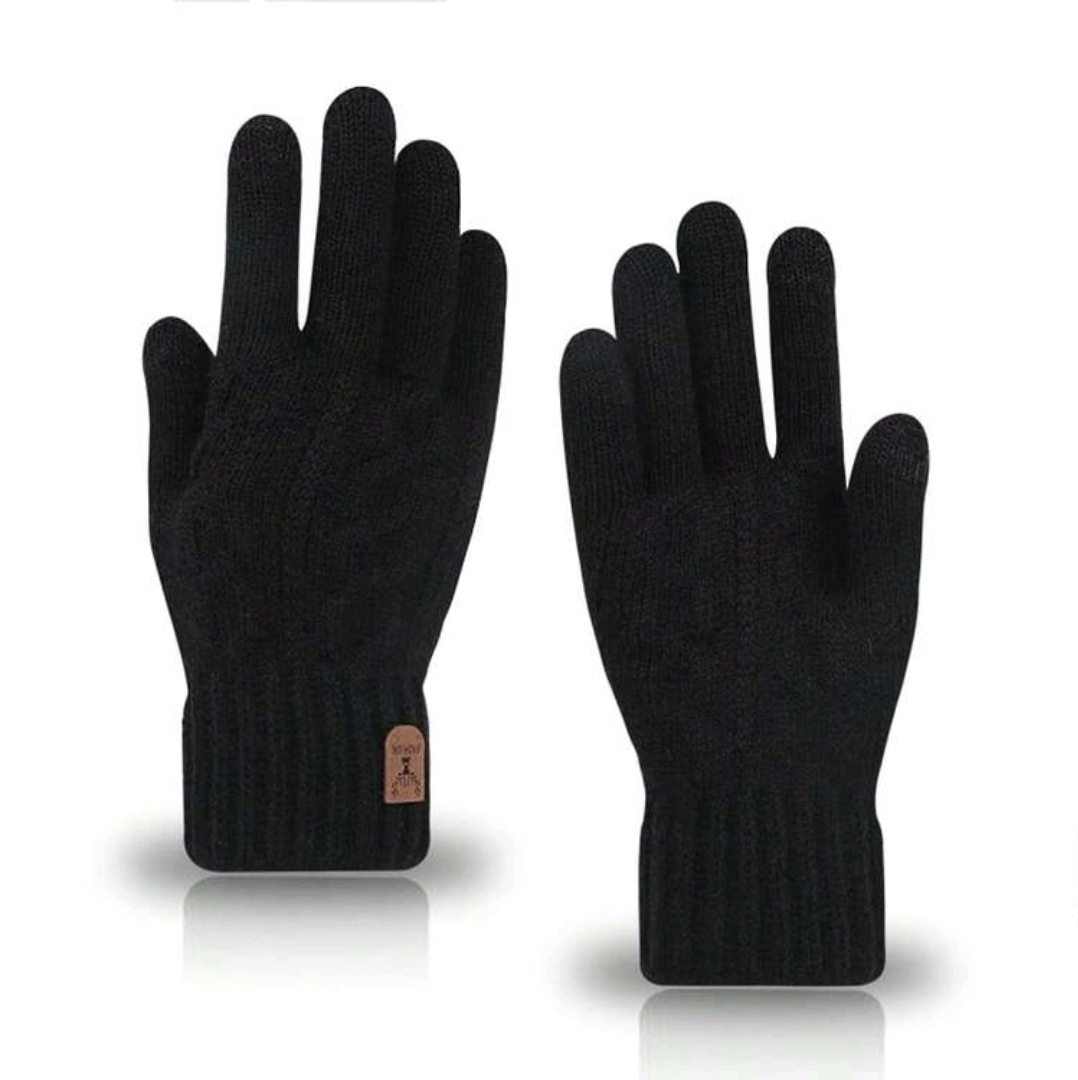 1 Pair Of Alpaca Wool Knit Gloves