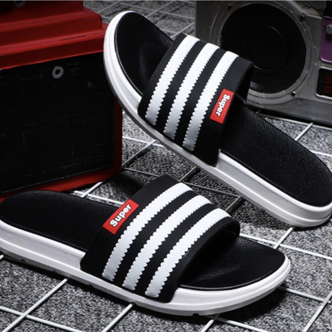 Byoorabyoo soft office living room three-stripes slippers comfort
